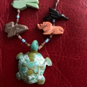 Hand Carved Single Strand Fetish Necklace